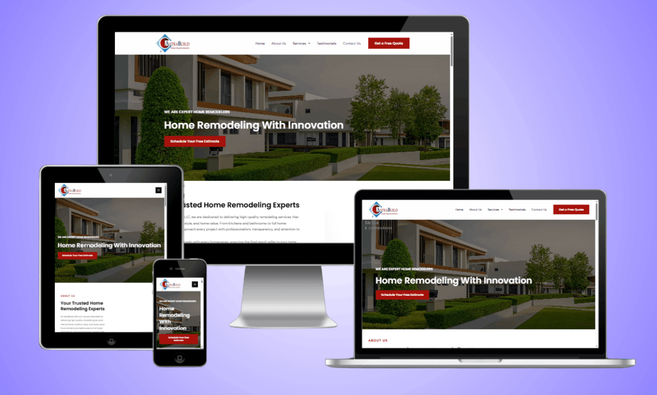 Astra Build USA Landing Page